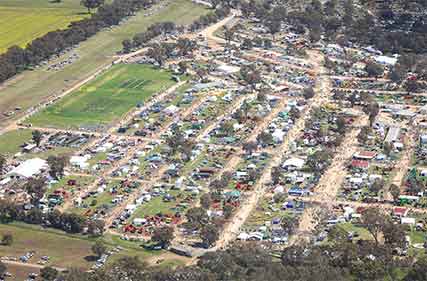 A view of the 2022 Henty Machinery Field Days which drew a record 70,000 visitors across the three days.